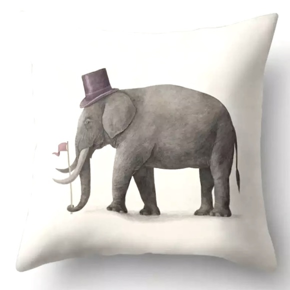 Dapper Elephant Throw Pillow Cover - Picture 1 of 3